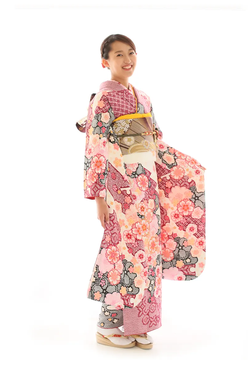 華美なものより通なものを。三色で描く疋田絞りのシンプルさは、お嬢様自身の個性を輝かせます。